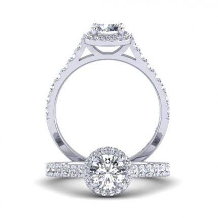 AH_Bronte Round Brilliant Diamond Ring in 18kt White Gold AU
